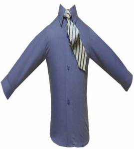 Boys Shirt w/ Tie and Hanky-(French Blue/French Blue)